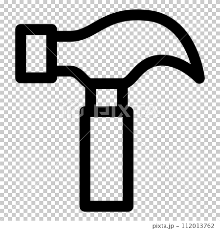 Line drawing work tool single item icon hammer Line drawing work tool single item icon hammer 112013762