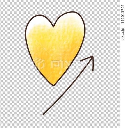 Loose and simple rising heart, single item, analog style 112013795