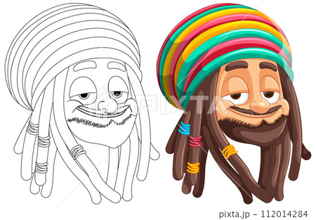 Colorful Rasta Character Illustration 112014284