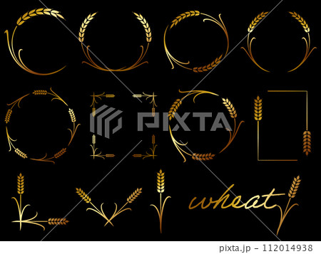 麦の飾り枠セット ゴールド 麦の飾り枠セット ゴールド 112014938