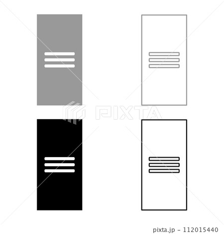 Metal cabinet steel locker box set icon grey black color vector illustration image solid fill outline contour line thin flat style 112015440