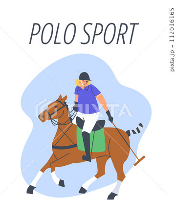 Vibrant polo sport moment vector illustration Vibrant polo sport moment vector illustration 112016165