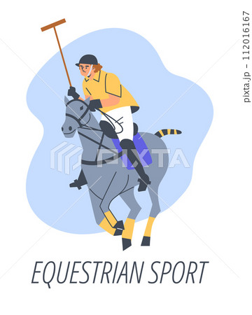 Anticipative polo sport scene vector illustration 112016167