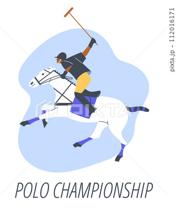 Dynamic polo sport action vector illustration 112016171
