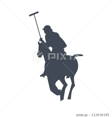 Dynamic polo sport under blue sky vector illustration Dynamic polo sport under blue sky vector illustration 112016195