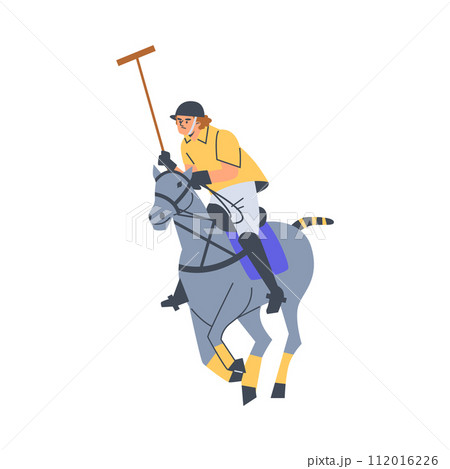 Polo match athlete vector illustration 112016226