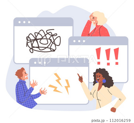 Miscommunication argument vector illustration set 112016259