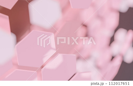 CGヘクサゴン 多数の浮遊する六角形 CGヘクサゴン 多数の浮遊する六角形 112017651