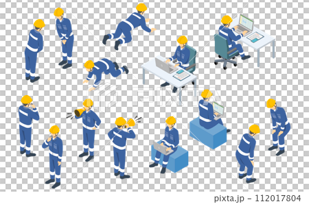 Isometric illustration: worker 4 112017804