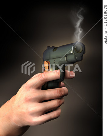 Hand with gun Hand with gun 112019079