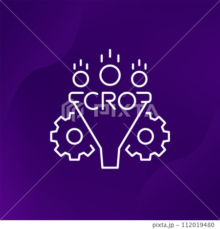 CRO line icon, Conversion rate optimization vectorのイラスト素材 [112019480 ...