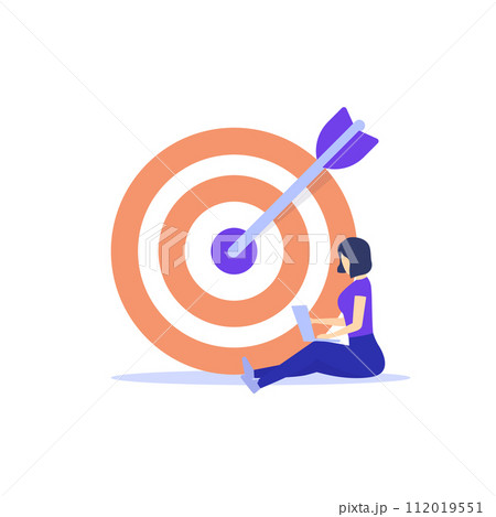 Personal goals and planning vector illustration 112019551