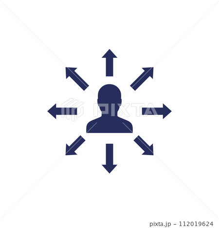delegation and management icon on white delegation and management icon on white 112019624