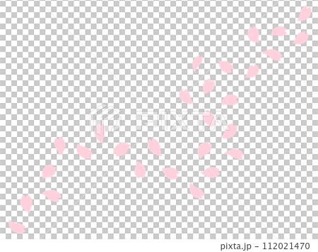 粉紅色櫻花暴風雪插畫 112021470