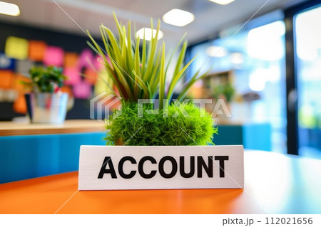 「ACCOUNT（アカウント）」の文字が入ったグラフィック（ID・パスワード・サイト登録） 112021656