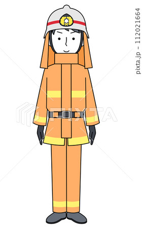きをつけ　消防士（レスキュー隊・防火服） 112021664