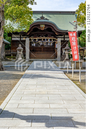 大阪府守口市金田町の津嶋部神社(安産育児の守護神) 拝殿 大阪府守口市金田町の津嶋部神社(安産育児の守護神) 拝殿 112022764