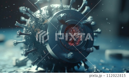 Virus attack. Protection. Virus concept. Generative AI. 112022815