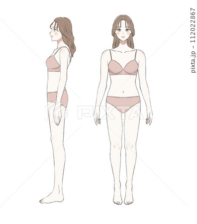 骨格ナチュラルの女性　下着ver 112022867