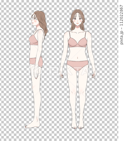 骨格ナチュラルの女性　下着ver 112022867