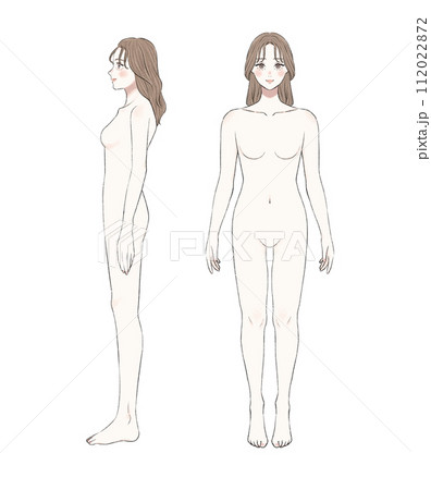 骨格ナチュラルの女性　裸ver 112022872