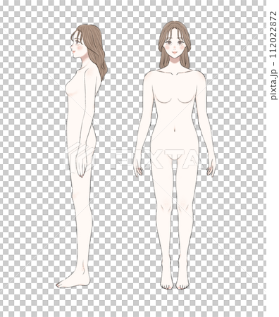 骨格ナチュラルの女性　裸ver 112022872