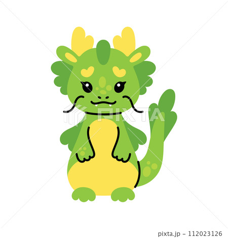 Dragon year symbol. Asian Chinese zodiac monster. Fiction fairy Eastern animal Dragon year symbol. Asian Chinese zodiac monster. Fiction fairy Eastern animal 112023126