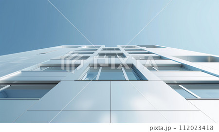 AI-generated content. Futuristic Urban Elegance Modern Building Concept 112023418
