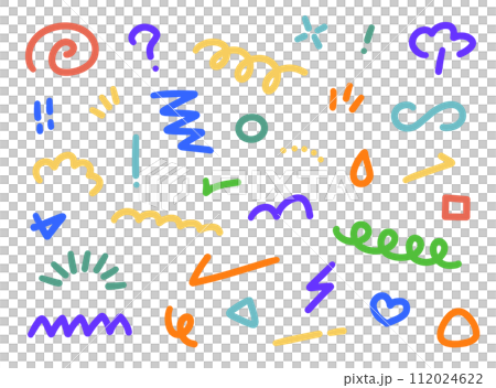 Hand drawn geometric material set 112024622