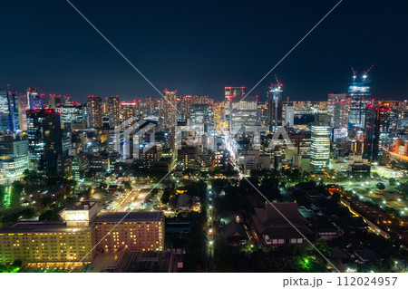 東京都 東京タワーから見る東京の夜景、浜松町方面 112024957