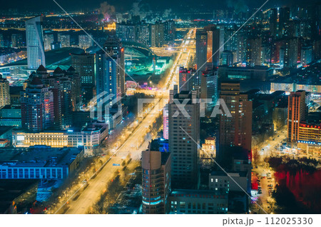 中国 黒竜江省 ハルビン　龍塔からの夜景　 112025330