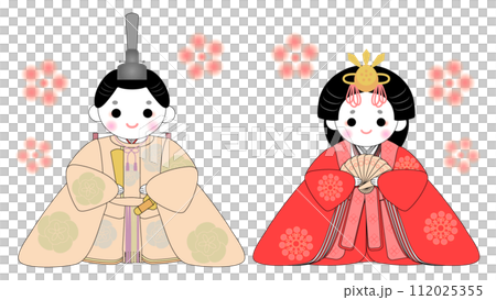 可愛的女兒節娃娃 112025355