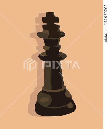 Vector isolated illustration of chess piece king. 112026265