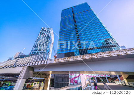 日本の東京都市景観 山手線や渋谷サクラステージなどを望む。渋谷新時代へ希望の光=令和6年2月27日 日本の東京都市景観 山手線や渋谷サクラステージなどを望む。渋谷新時代へ希望の光=令和6年2月27日 112026520