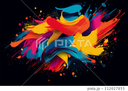 Abstract Color Spectrum Design. Holi Festival concept 112027855