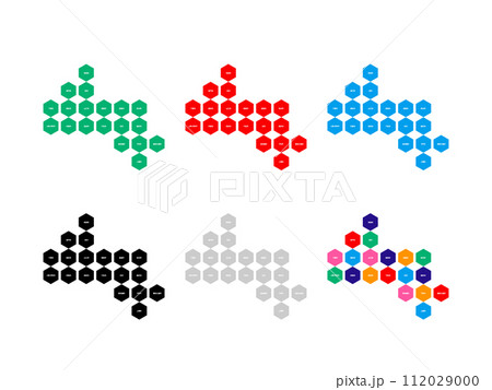 市町村入り地図_山口県_デフォルメ-05 市町村入り地図_山口県_デフォルメ-05 112029000