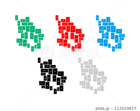 市町村入り地図_鹿児島県_デフォルメ-01 市町村入り地図_鹿児島県_デフォルメ-01 112029657