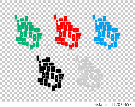 市町村入り地図_鹿児島県_デフォルメ-01 市町村入り地図_鹿児島県_デフォルメ-01 112029657