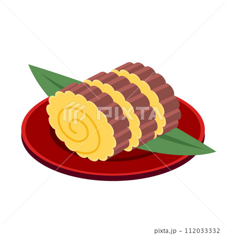 おせちの伊達巻のイラスト 112033332