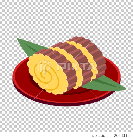おせちの伊達巻のイラスト 112033332