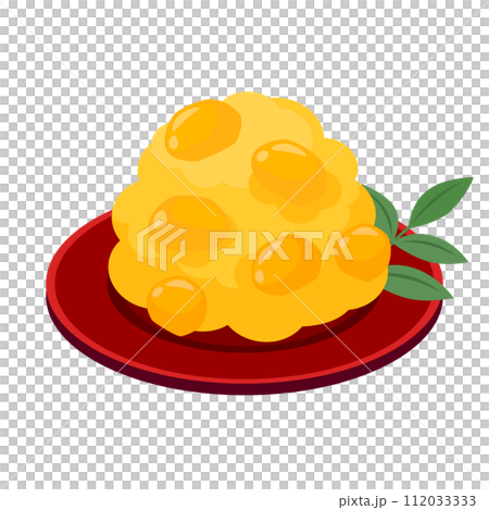 おせちの栗きんとんのイラスト 112033333