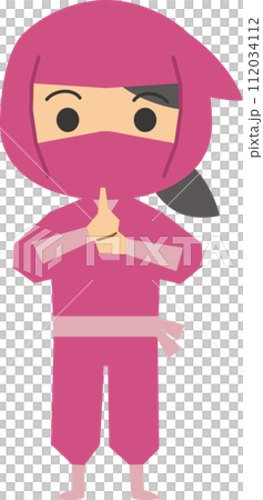 可愛的女忍者圖像插圖 可愛的女忍者圖像插圖 112034112