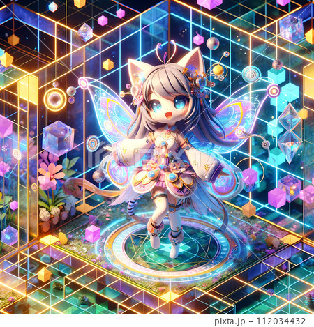 ネコ妖精の次元舞台：正方形の奇跡 112034432