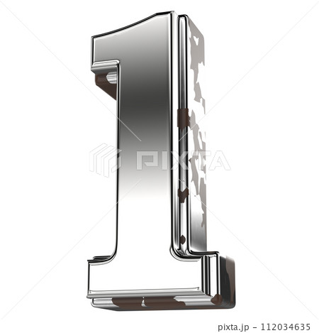 font silver 3d render 112034635