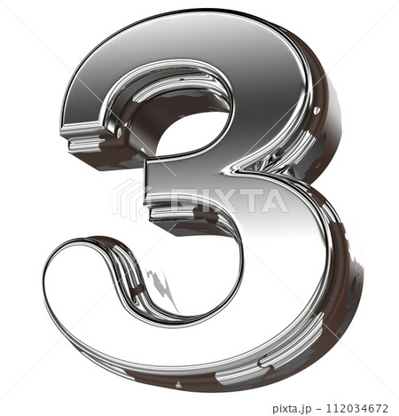 Number silver 3d render Number silver 3d render 112034672