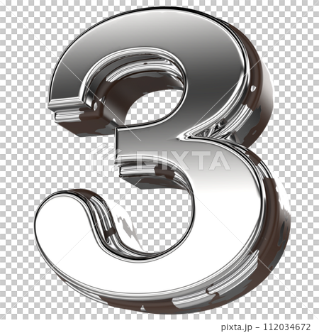 Number silver 3d render Number silver 3d render 112034672
