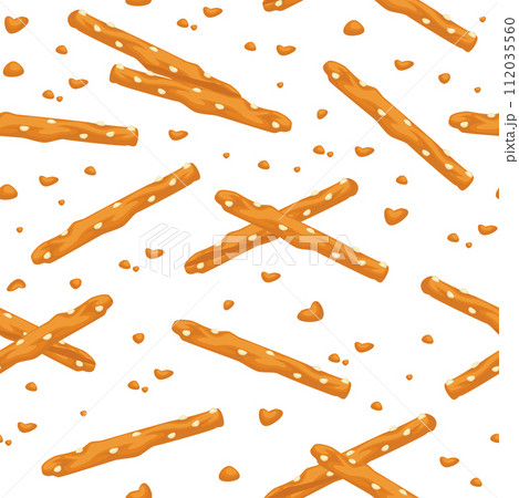 Salty snack, sticks with salt food for diet vector 112035560