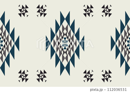 Navajo tribal vector seamless pattern. Native American ornament. Ethnic South Western decor style. Boho geometric ornament. Vector seamless pattern. Mexican blanket, rug. Woven carpet illustration. Navajo tribal vector seamless pattern. Native American ornament. Ethnic South Western decor style. Boho geometric ornament. Vector seamless pattern. Mexican blanket, rug. Woven carpet illustration. 112036531