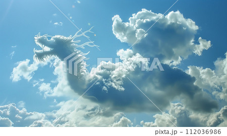 雲の中の龍 空のドラゴンのイラスト素材 [112036986] - PIXTA
