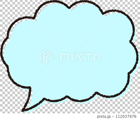 A light blue speech bubble with a simple and gentle impression 112037876